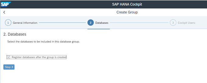 Select the databases to be included in this database group.