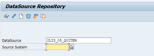 Enter Datasource value as 2LIS_05_Q0ITEM