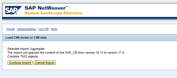 SAP_CR from version 16.11 to version 17.0