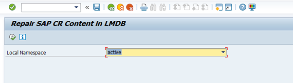 Report RLMDB_SAP_CR_REPAIR_LMDB