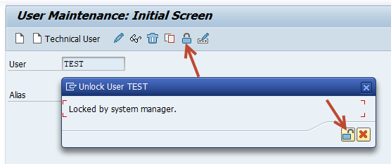 Unlock user in SU01