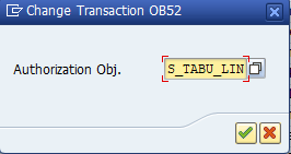 Authoirzation Object S_TABU_LIN