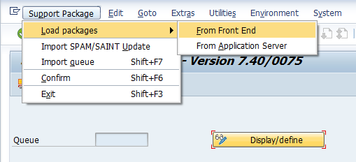 Support Package --> Load packages --> From Front End